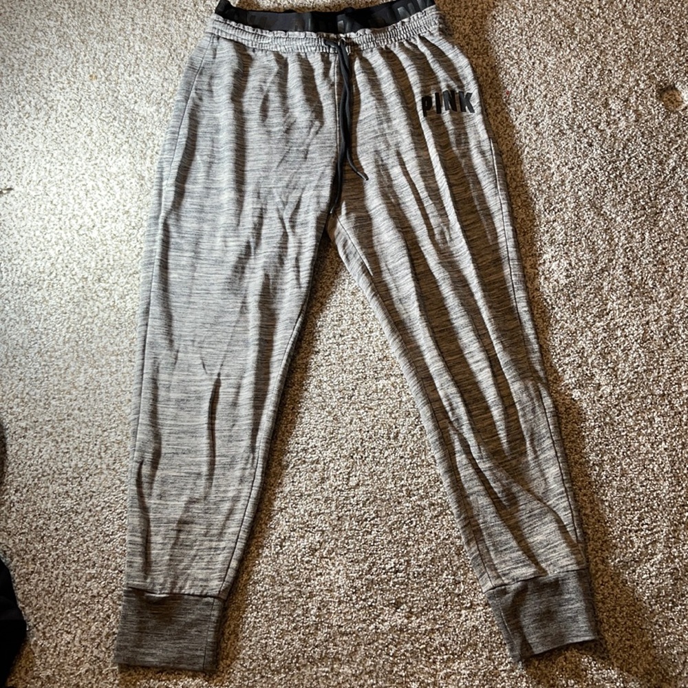 Pink set grey included pants and crewneck